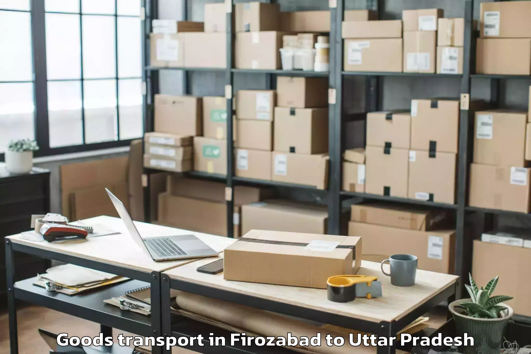 Easy Firozabad to Chillupar Goods Transport Booking